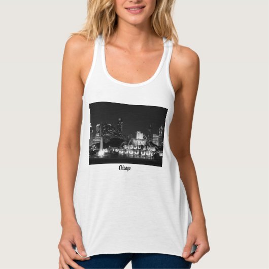 Chicago Grant Park Grayscale Tanktop (Voorkant)