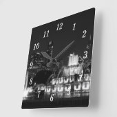 Chicago Grant Park Grayscale Wandklok (Hoek)