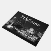 Chicago Grant Park Grayscale Welcome Doormat Deurmat (Schuin)