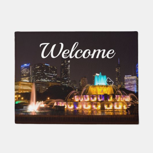 Chicago Grant Park Welkom Doormat Deurmat (Voorkant)