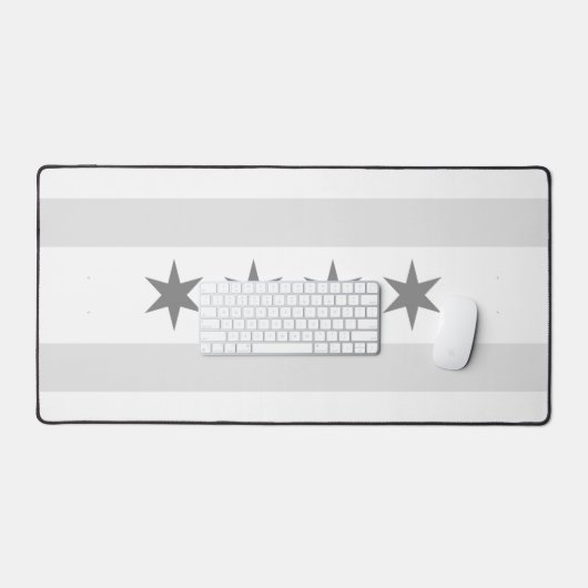 Chicago Gray and White flag Bureaumat (Keyboard & Muis)