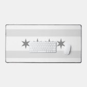 Chicago Gray and White vlag Bureaumat (Keyboard & Muis)
