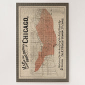  Chicago Great Fire Map, 1871 Legpuzzel (Verticaal)
