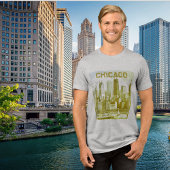 CHICAGO Green Graphic T-shirt Tri-Blend Shirt