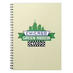 Chicago Green Ribbon Taxi Logo - Fan Art Notitieboek