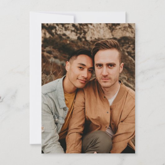 Chicago Grooms Save The Date (Achterkant)