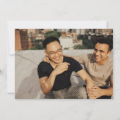 Chicago Grooms Save The Date (Achterkant)