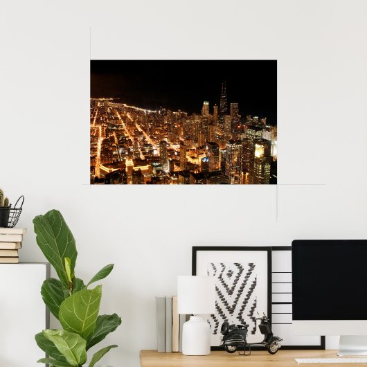 Chicago Hancock Building Poster (Thuiskantoor)
