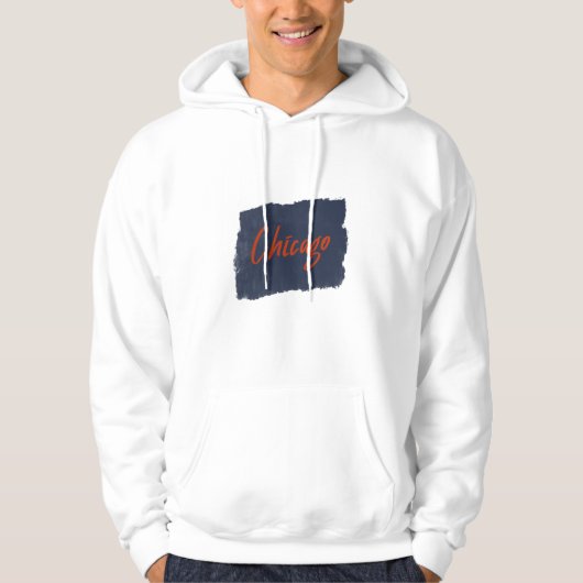 Chicago Handgeschreven Typografie Hoodie (Voorkant)