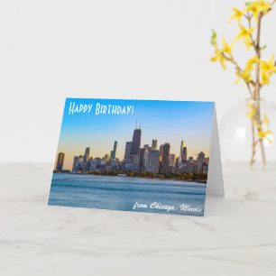 Chicago Happy Birthday Kaart