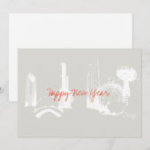 Chicago Happy New Year Wenskaart Feestdagenkaart (Voorkant / Achterkant)