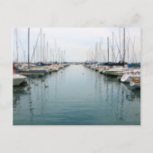 Chicago Harbour - Briefkaart met een zeilboot (Voorkant)