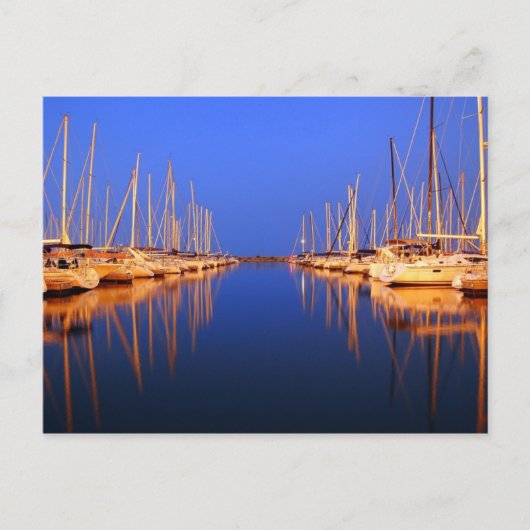 Chicago Harbour in Dusk Briefkaart (Voorkant)