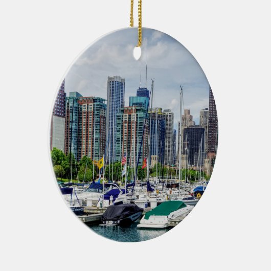 Chicago Harbour Keramisch Ornament (Rechts)