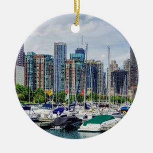 Chicago Harbour Keramisch Ornament