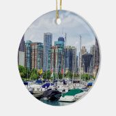 Chicago Harbour Keramisch Ornament (Links)