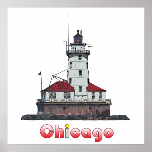 Chicago Harbour Light Poster (Voorkant)