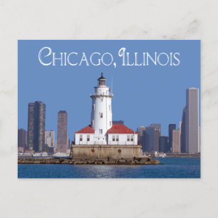 Chicago Harbour Lighthouse, Chicago Illinois USA Briefkaart