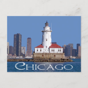 Chicago Harbour Lighthouse, Chicago Illinois USA Briefkaart