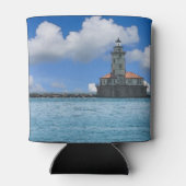 Chicago Harbour Lighthouse Painterly Blikjeskoeler (Achterkant)