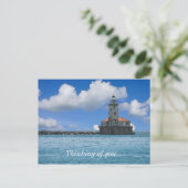 Chicago Harbour Lighthouse Painterly Briefkaart (Staand voorkant)