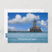 Chicago Harbour Lighthouse Painterly Briefkaart (Voorkant / Achterkant)