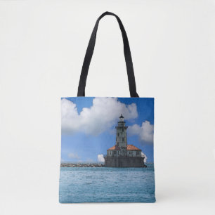 Chicago Harbour Lighthouse Painterly Canvas tas