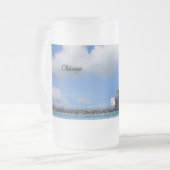 Chicago Harbour Lighthouse Painterly Frosted Mok (Voorkant links)