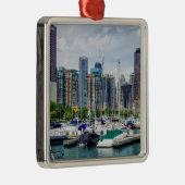Chicago Harbour Metalen Ornament (Rechts)