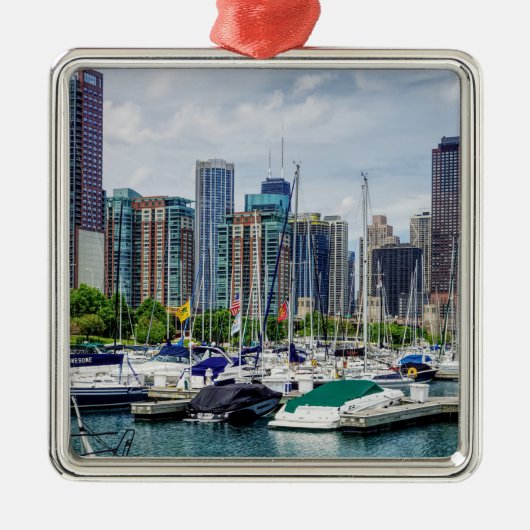 Chicago Harbour Metalen Ornament (Voorkant)