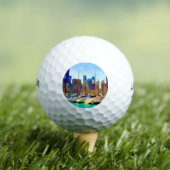 Chicago Harbour Skyline Golfballen (Insitu Shirt)
