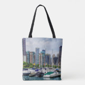 Chicago Harbour Tote Bag (Achterkant)