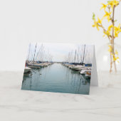 Chicago Harbour - Wenskaart met een zeilboot Kaart (Gele Bloem)