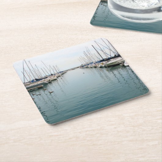 Chicago Harbour - Zeilboot - Onderzetters (Schuin)