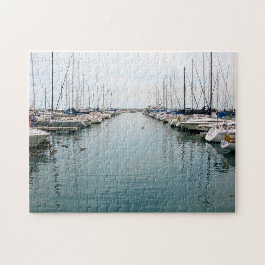 Chicago Harbour - Zeilboten bij Rest Puzzle Legpuzzel (Horizontaal)