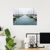 Chicago Harbour - Zeilboten tegen Rest Poster (Thuiskantoor)