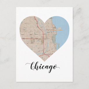 Chicago hartkaart briefkaart