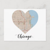 Chicago hartkaart briefkaart (Voorkant)