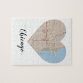 Chicago hartkaart legpuzzel (Horizontaal)