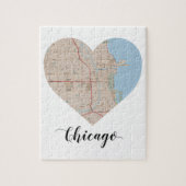 Chicago hartkaart legpuzzel (Verticaal)