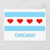 Chicago Heart Flag briefkaart (Voorkant)