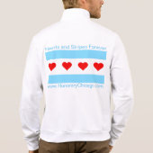 Chicago Heart Flag Men's Jacket T-shirt (Achterkant)