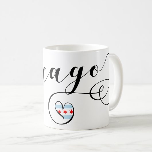Chicago Heart Mok, Illinois Koffiemok (Voorkant rechts)