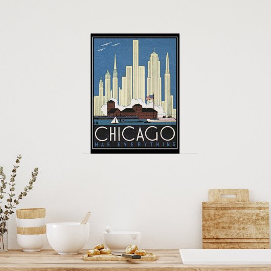 Chicago heeft alles afdrukken poster (Keuken)