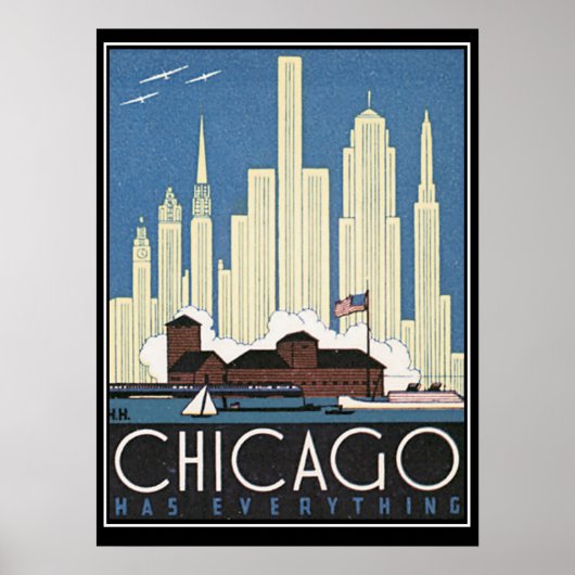 Chicago heeft alles Vintage Print (Voorkant)