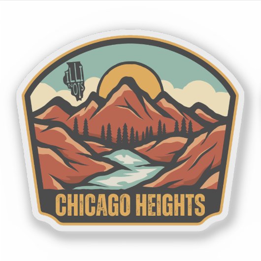 Chicago Heights, Illinois  Sticker (Voorkant)