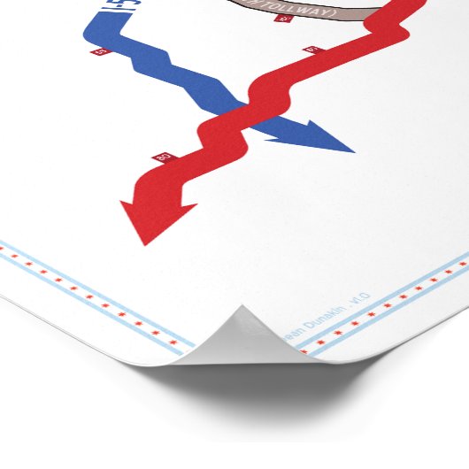 Chicago Highways Poster (Hoek)