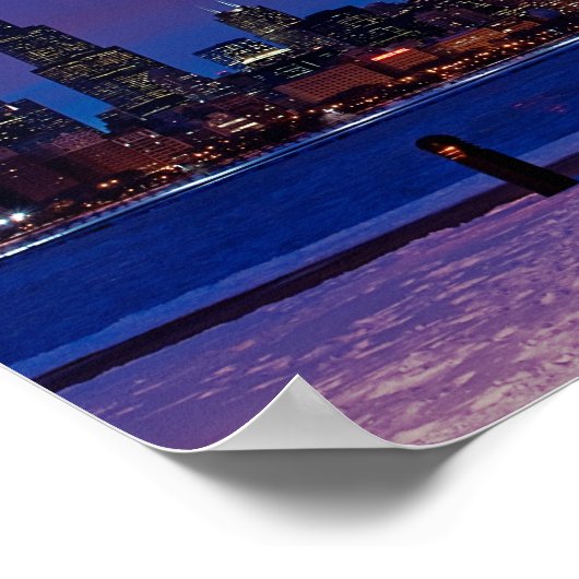 Chicago Holiday Skyline Poster (Hoek)