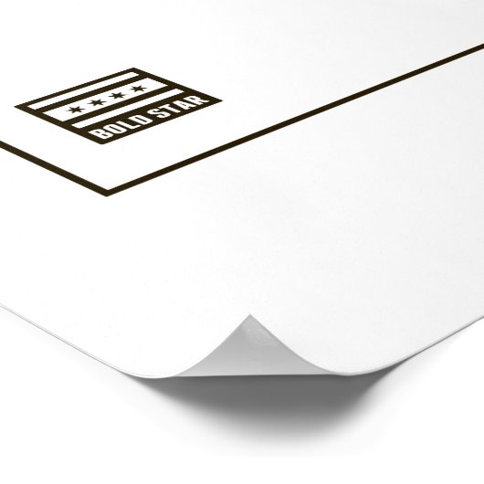 Chicago 'Hoods Map Bold Star Poster (Hoek)