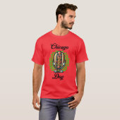Chicago Hot dog Retro Pop Art T-shirt (Voorkant volledig)